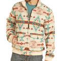 Rock & Roll Cream Aztec Jacquard Bomber Jacket