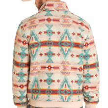 Load image into Gallery viewer, Rock &amp; Roll Cream Aztec Jacquard Bomber Jacket
