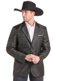 Rock and Roll Black Paisley Jacquard Men's Sport Coat