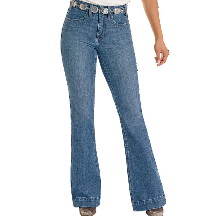 Rock & Roll Mid Rise Boot Stick Ladies' Trouser Jean