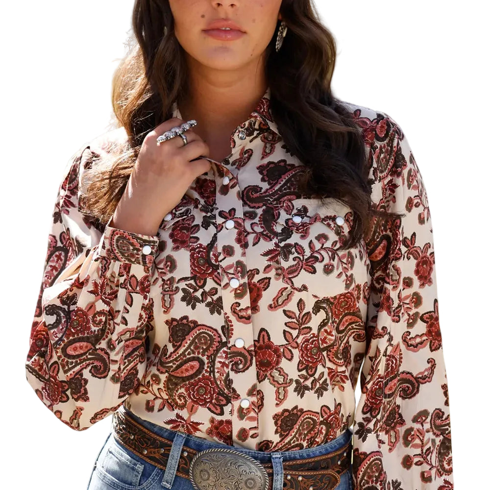 Cruel Denim Ladies' Paisley Pearl Snap
