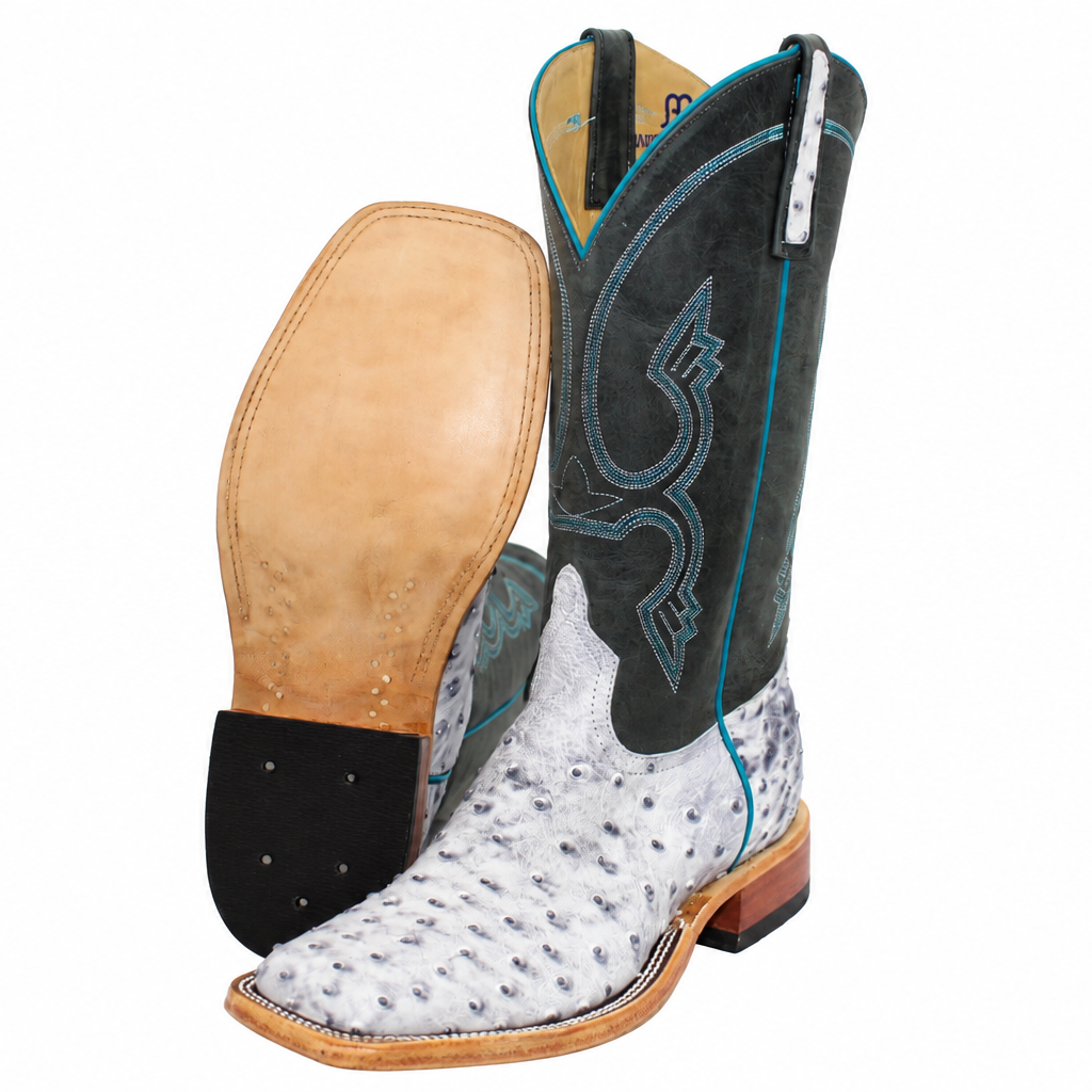 Anderson Bean Exclusive White Brucciato Full Quill  Men's Boot