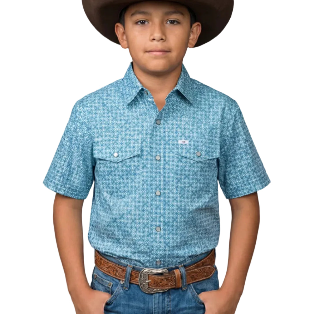 Ferrell "Clint" Short Sleeve Children's Pearl Snap Shirt