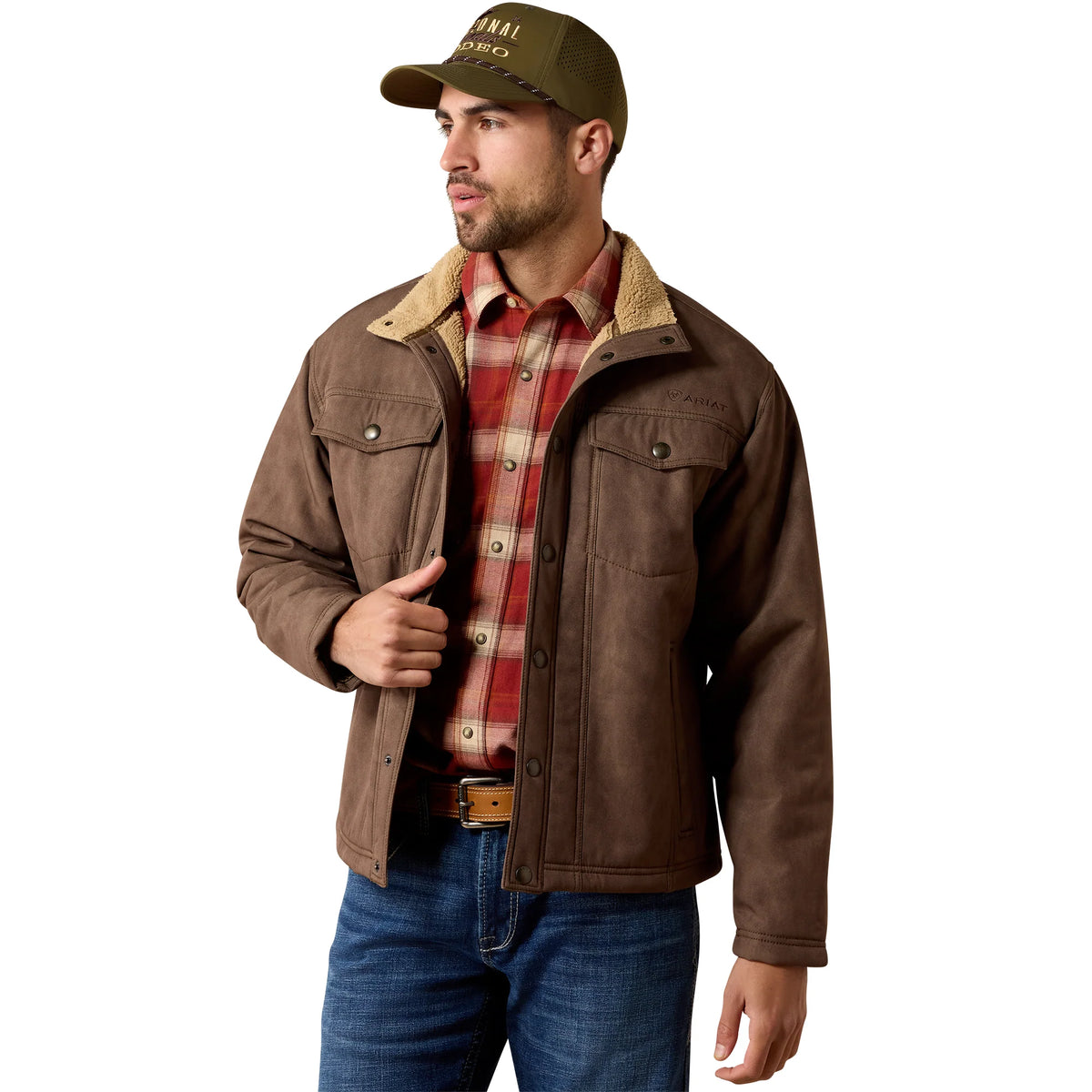 Ariat Vernon Sherpa Wren Faux Leather Men's Jacket