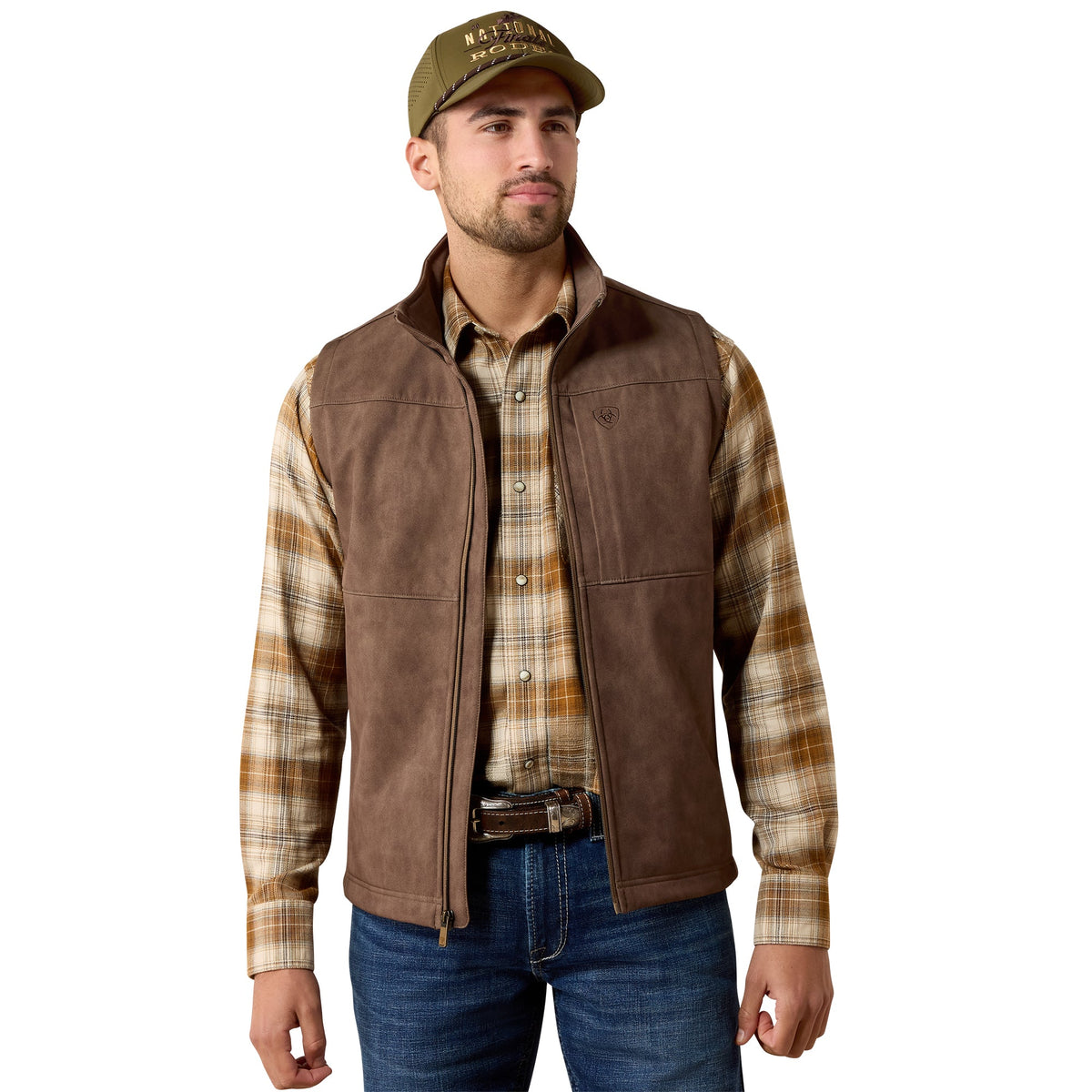Ariat Vernon Wren Faux Leather Men's Vest