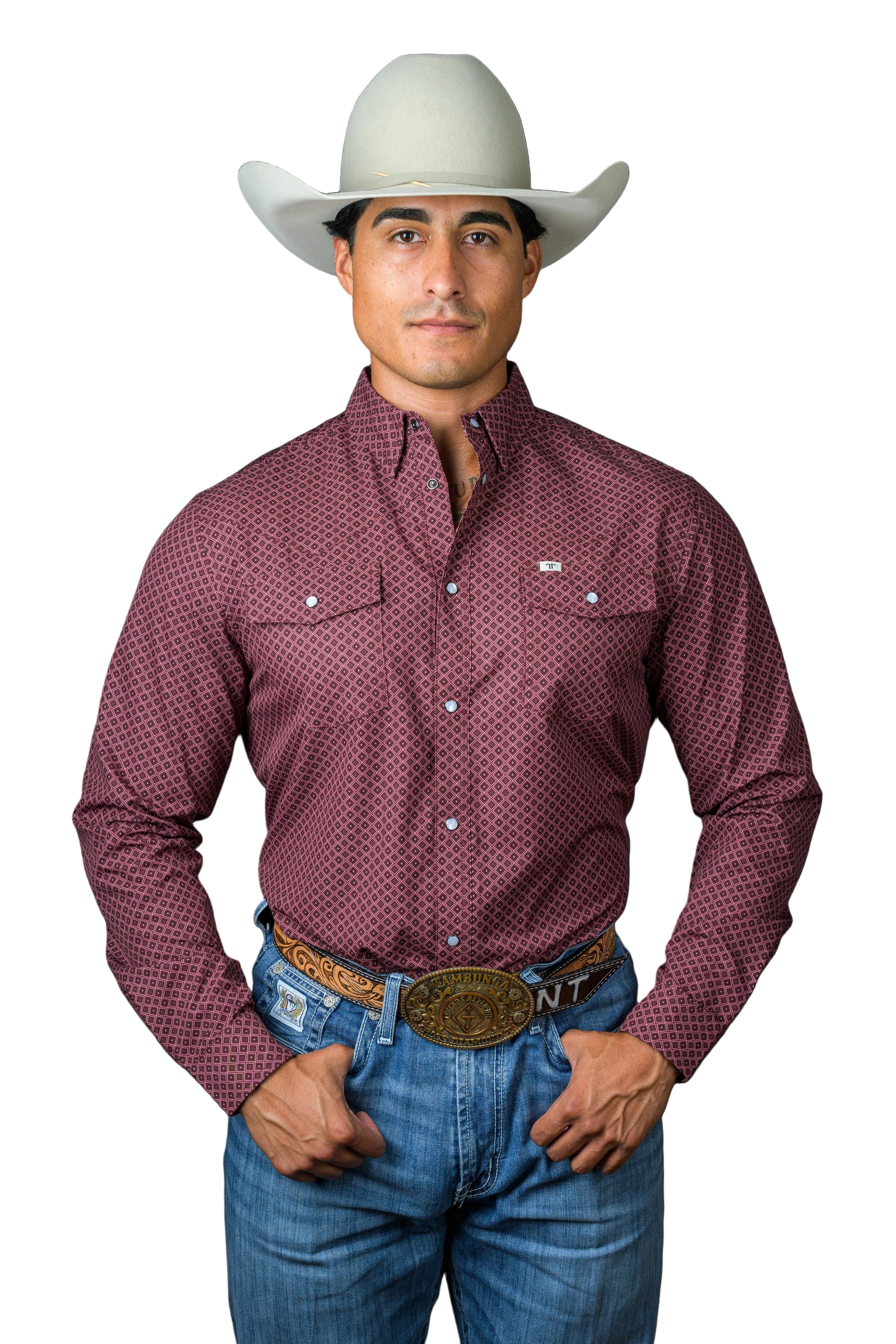 Ferrell "Nicholas" Long Sleeve Men's Pearl Snap Shirt