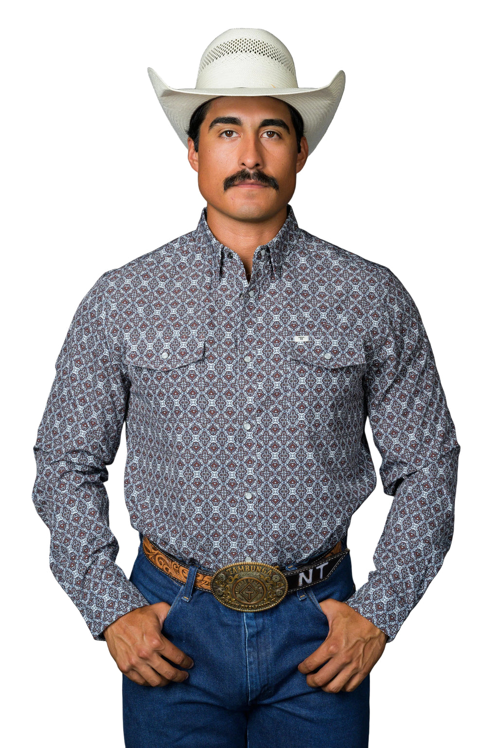 Ferrell "Connor" Long Sleeve Men's Pearl Snap Shirt