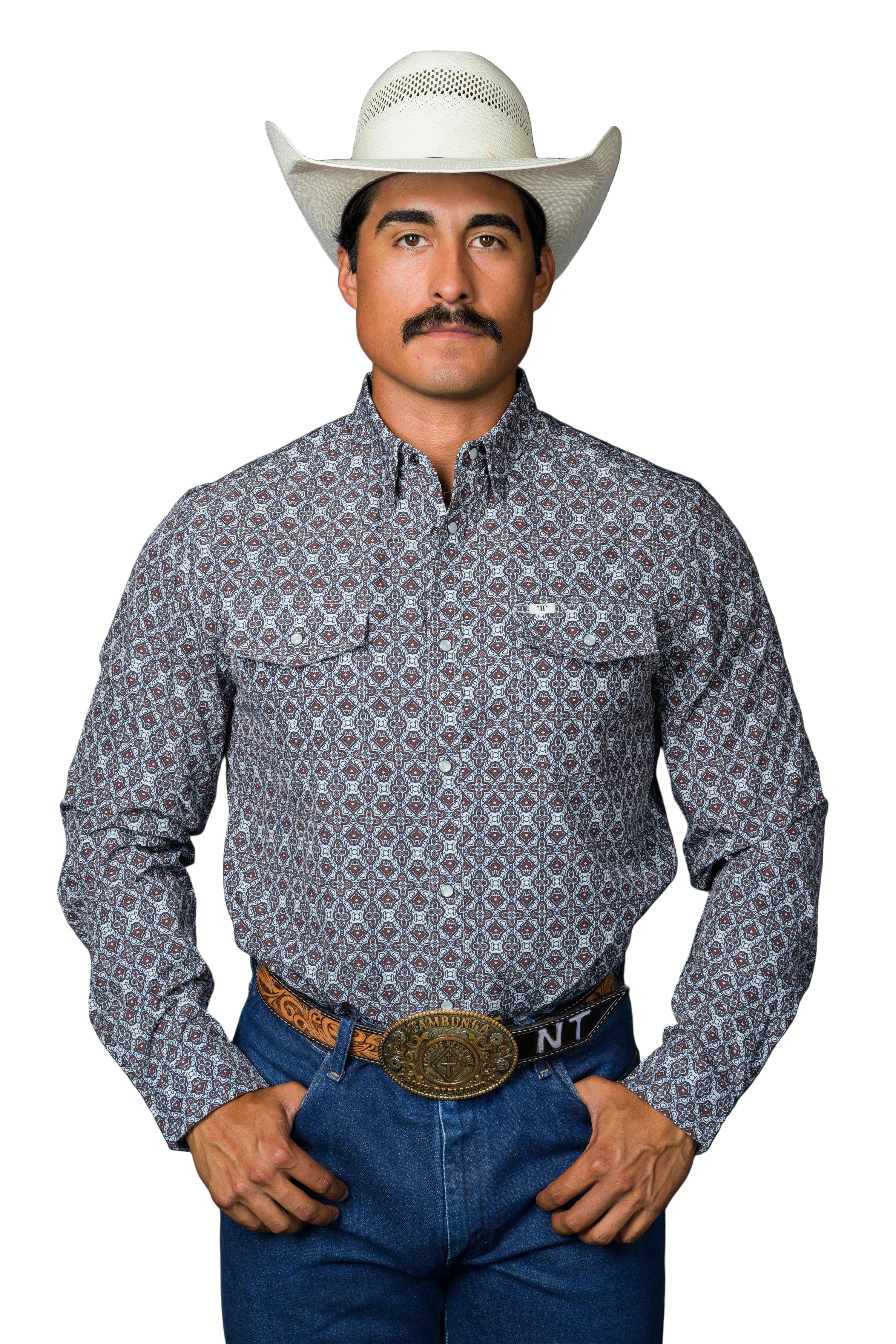 Ferrell "Connor" Long Sleeve Men's Pearl Snap Shirt