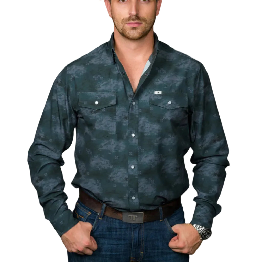Ferrell "Crockett" Long Sleeve Men's Pearl Snap Shirt
