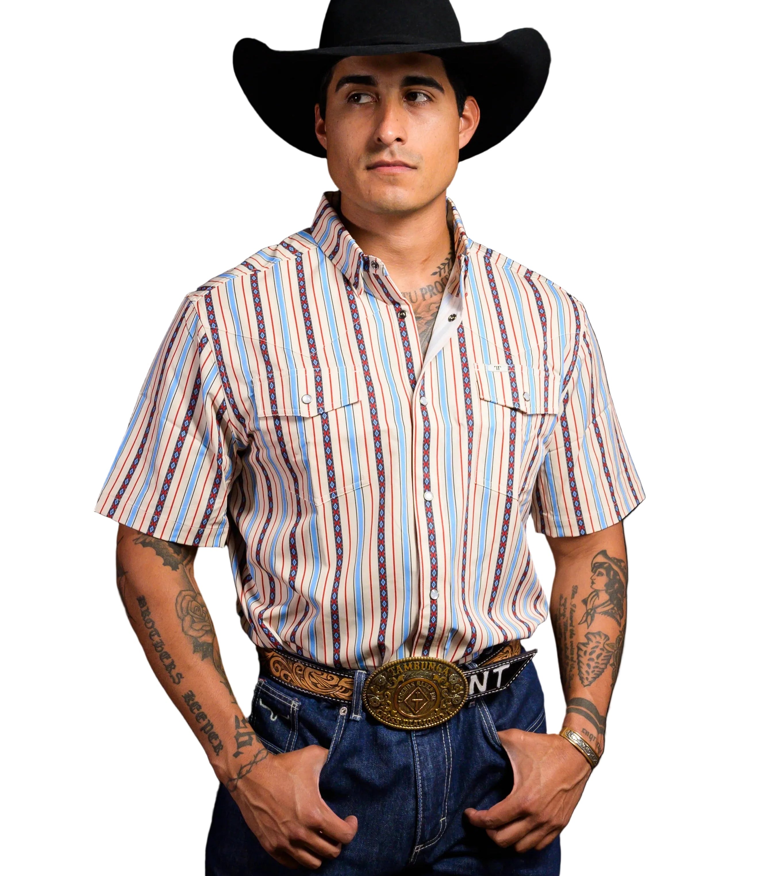Ferrell "Edward" Short Sleeve Pearl Snap Men's Shirt