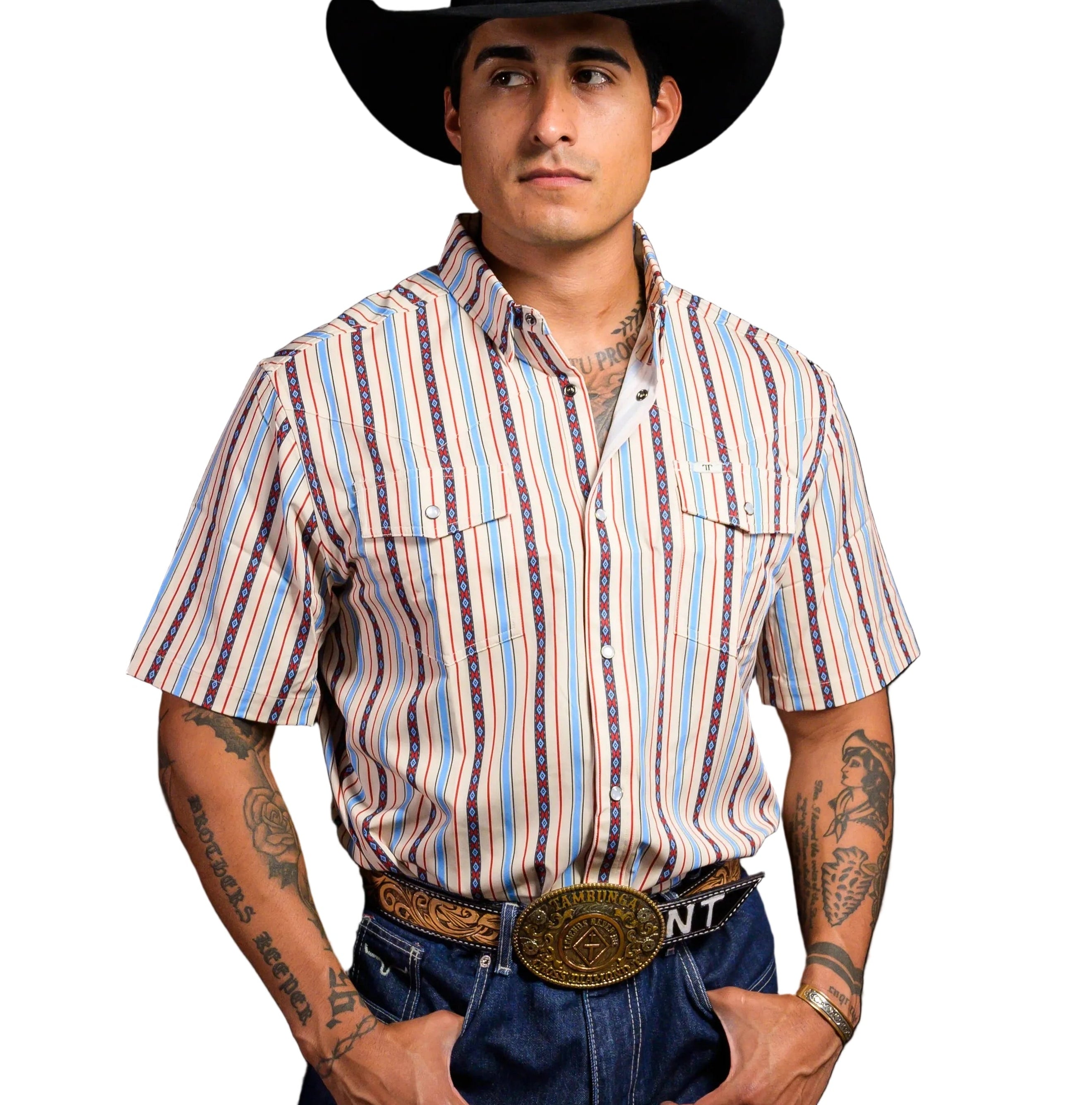 Ferrell "Edward" Short Sleeve Men's Pearl Snap Shirt