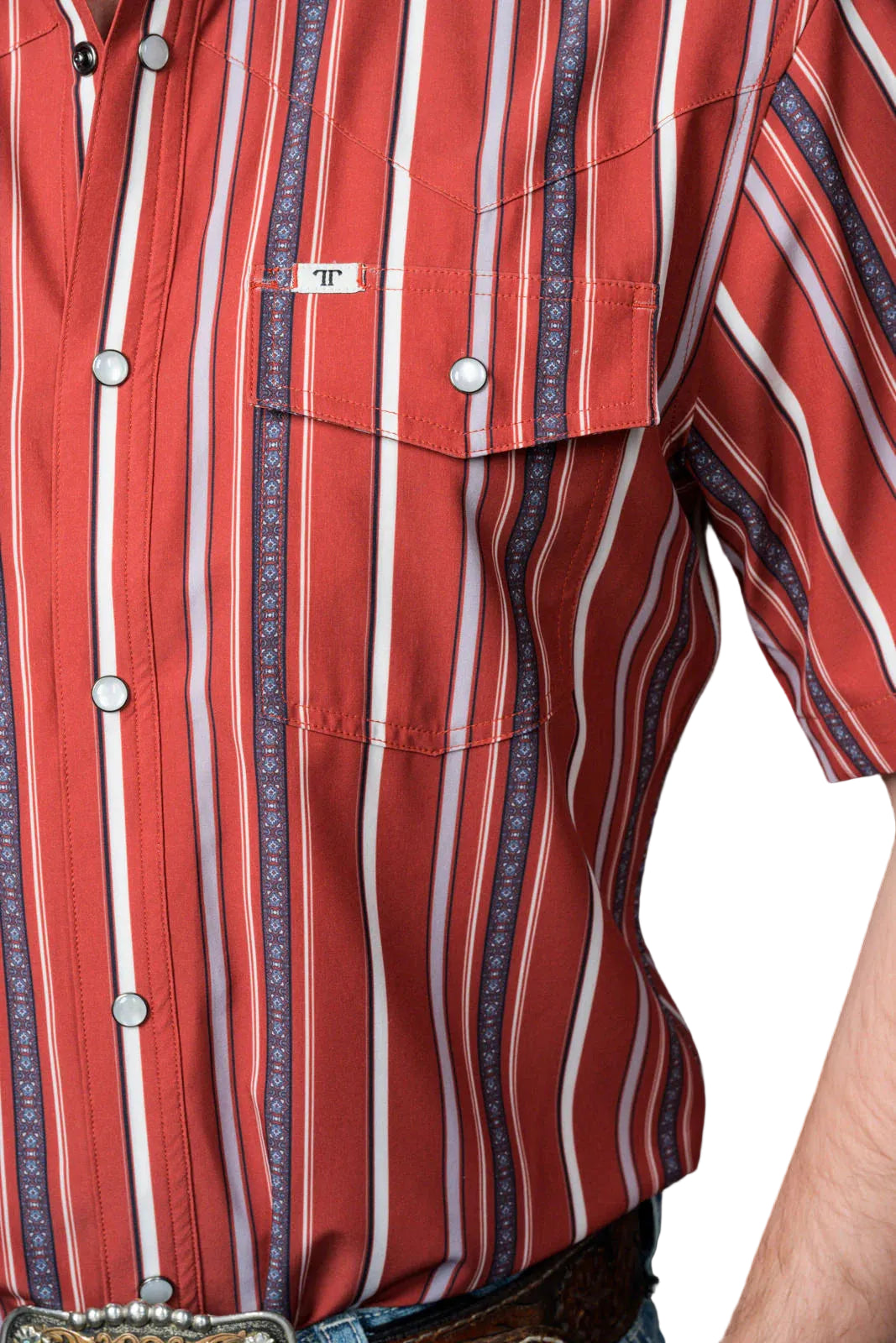 Ferrell "Brooks" Short Sleeve Men's Pearl Snap Shirt