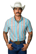 Ferrell "Santa Fe" Short Sleeve Men's Pearl Snap Shirt