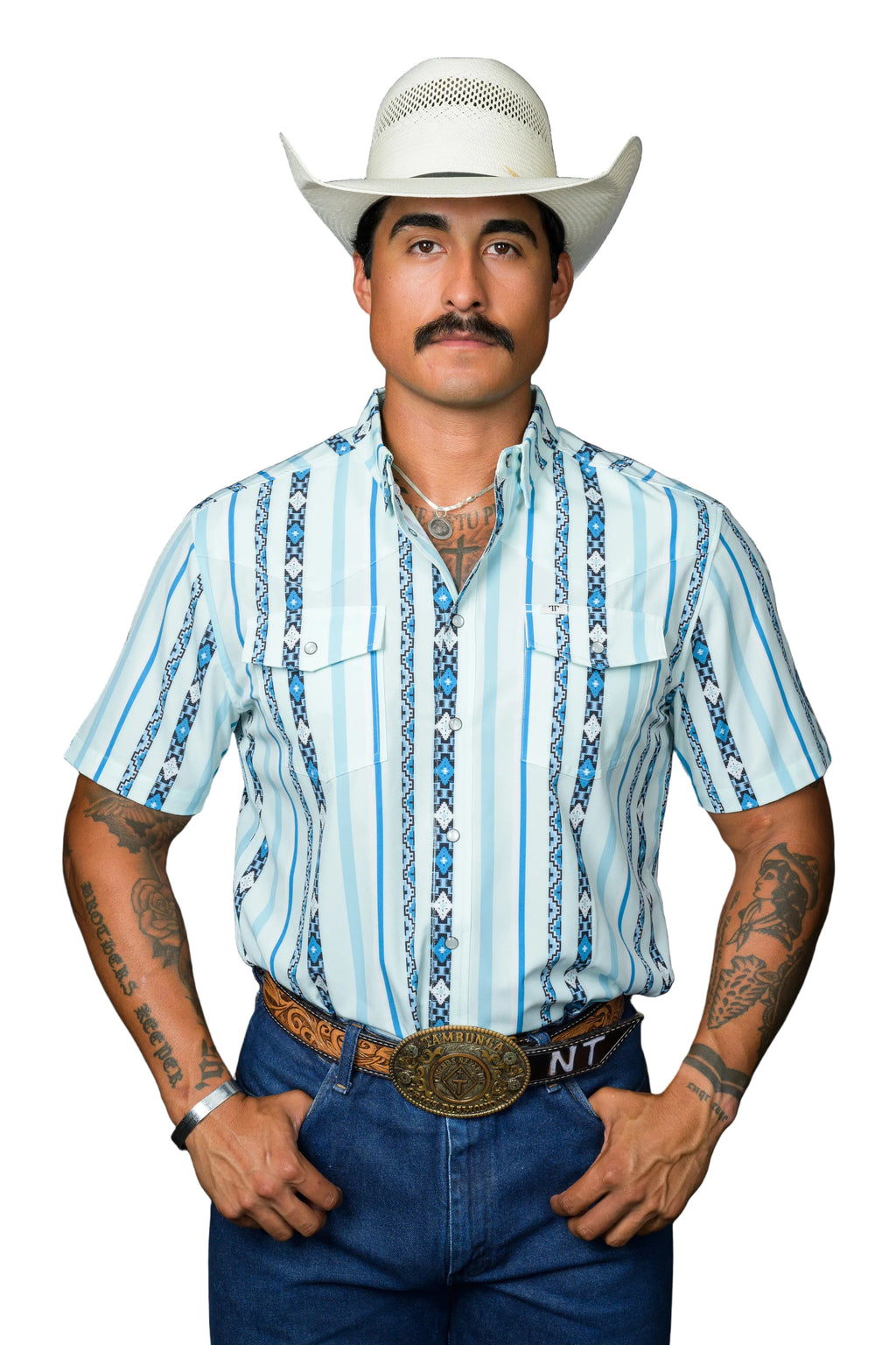 Ferrell "Post" Short Sleeve Men's Pearl Snap Shirt