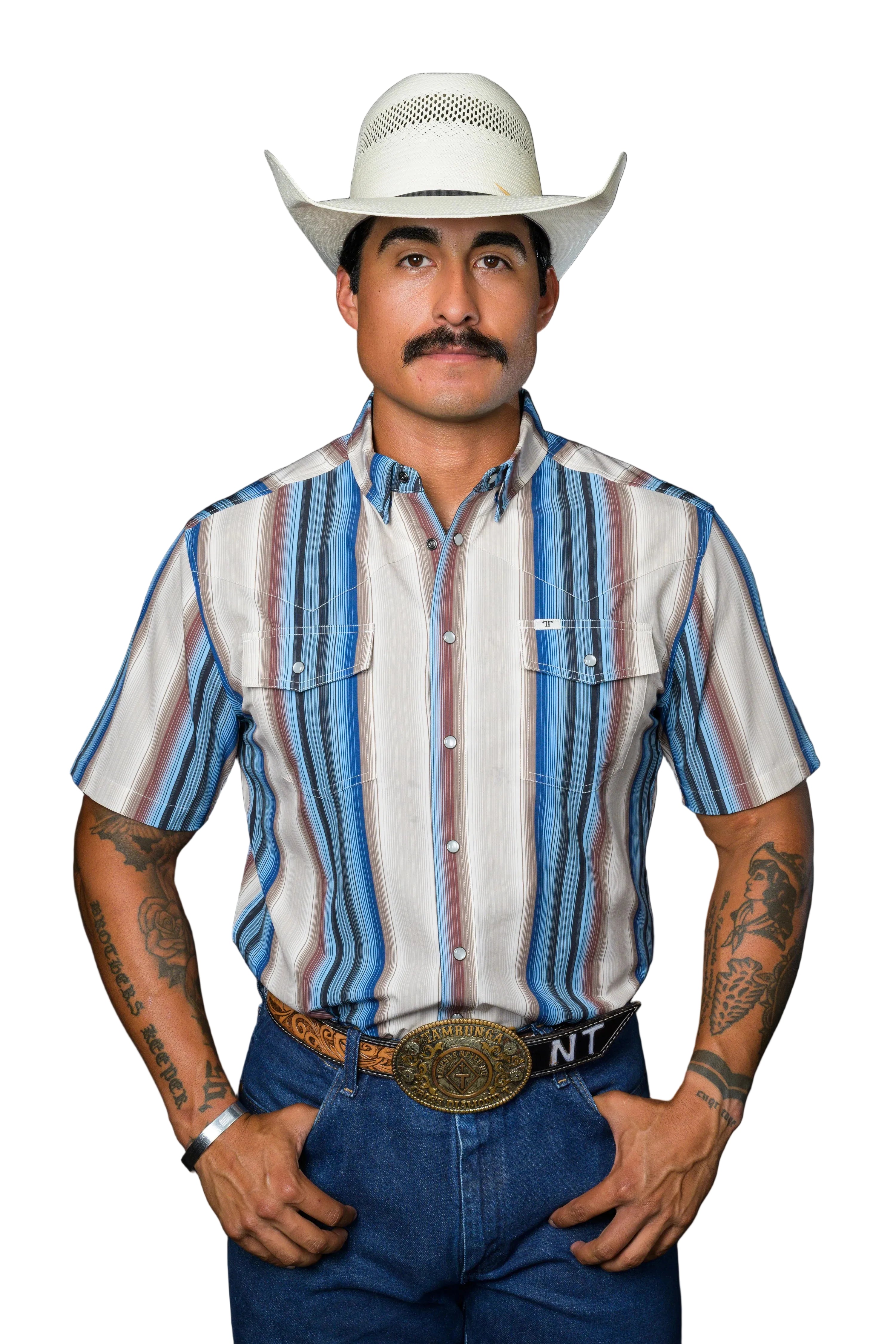 Ferrell "Harrison" Short Sleeve Men's Pearl Snap Shirt