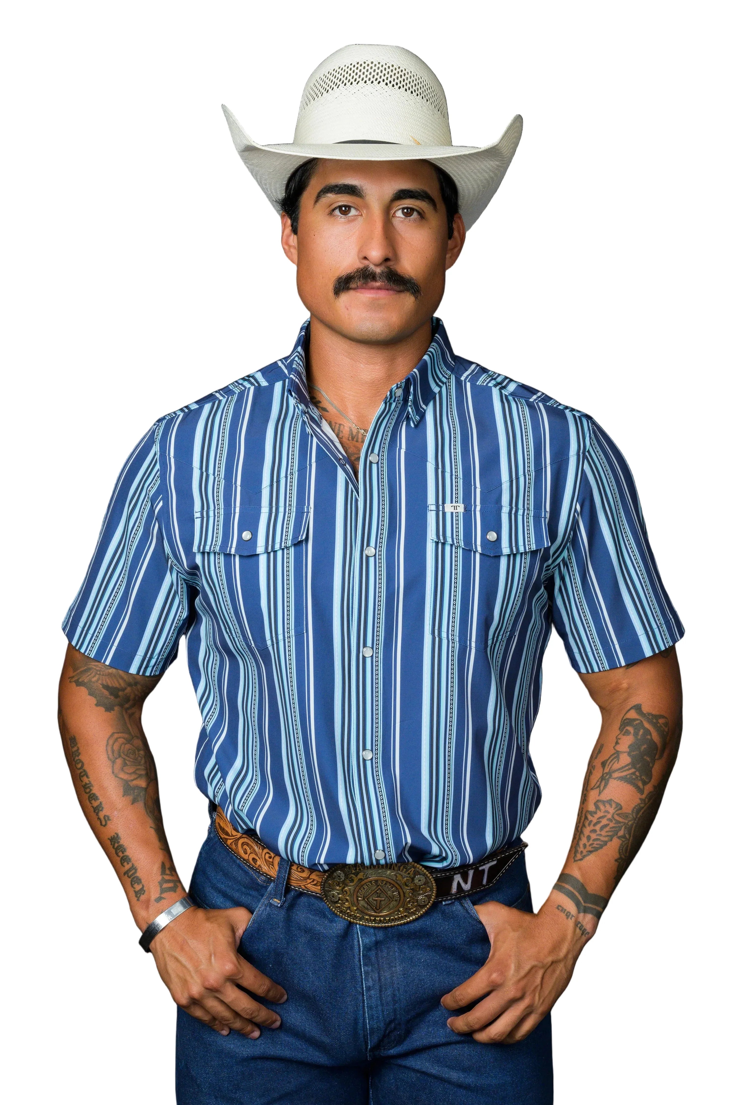 Ferrell "James" Short Sleeve Men's Pearl Snap Shirt