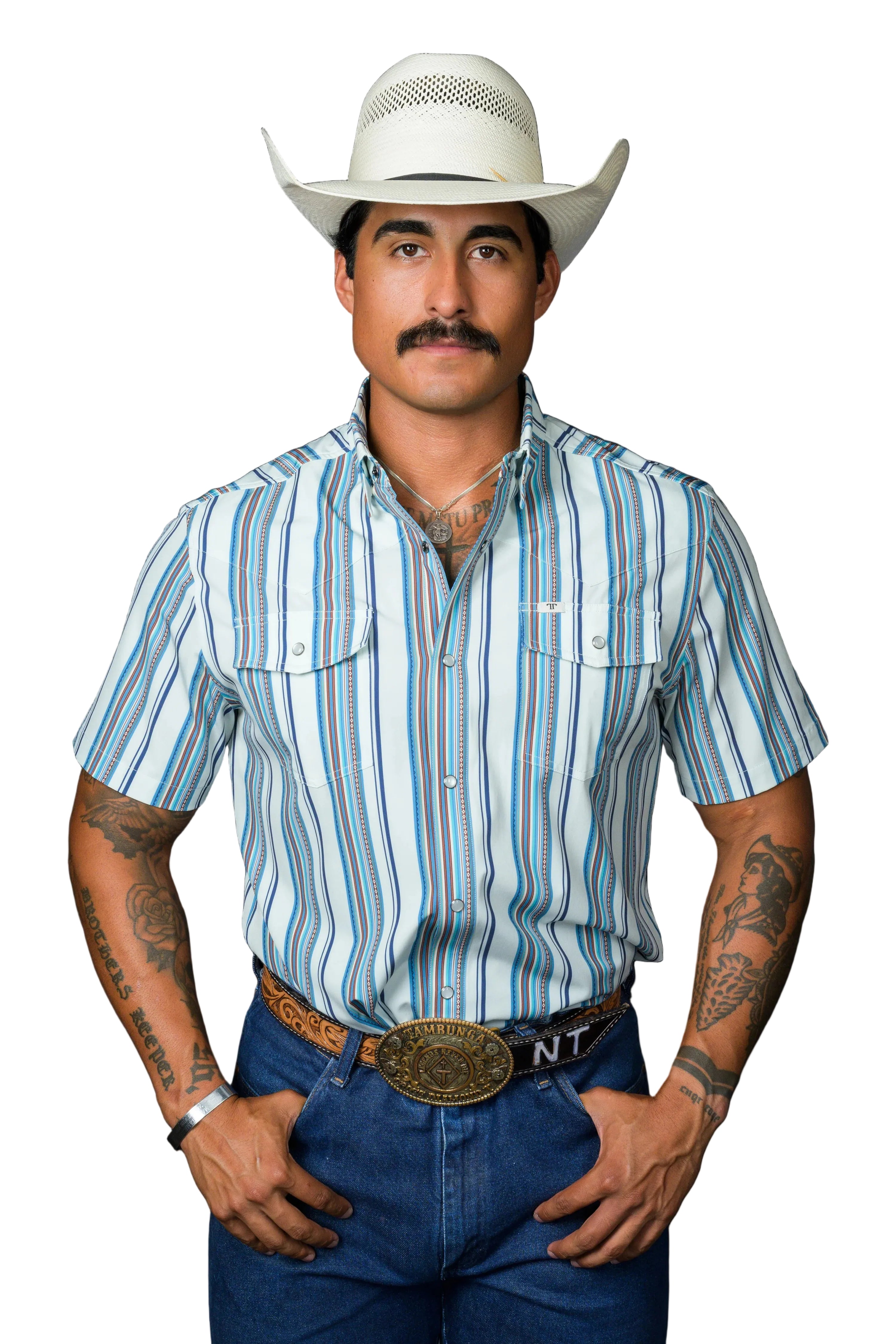 Ferrell "James" Short Sleeve Men's Pearl Snap Shirt