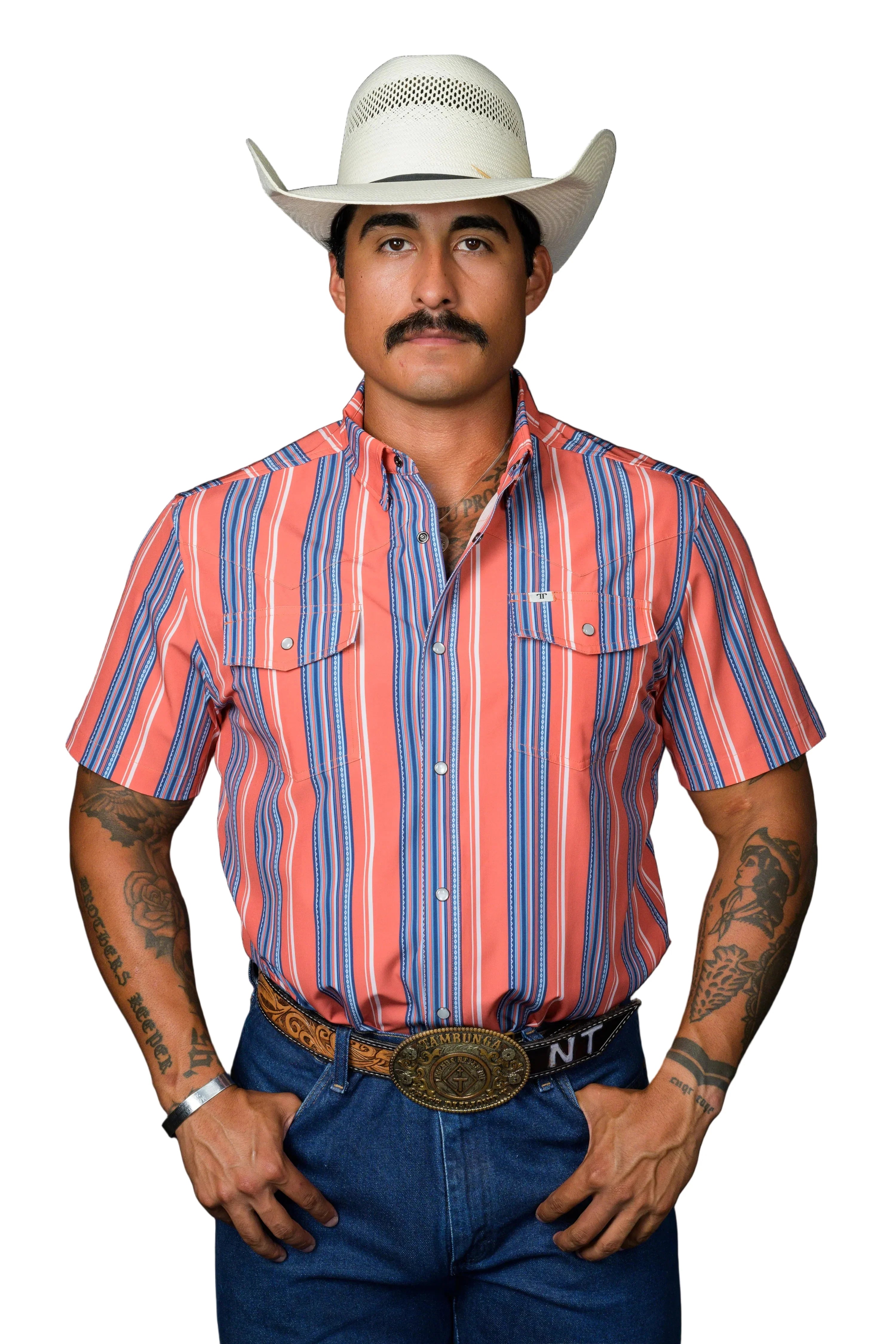 Ferrell "James" Short Sleeve Men's Pearl Snap Shirt