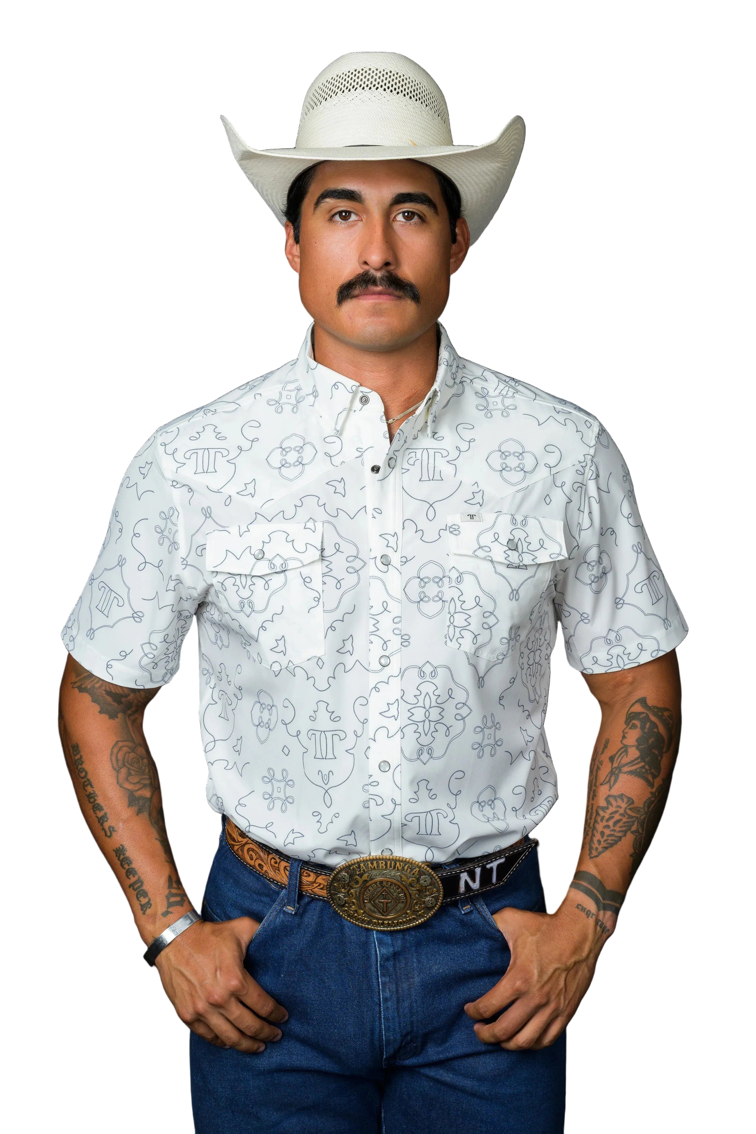 Ferrell "Carson" Short Sleeve Men's Pearl Snap Shirt
