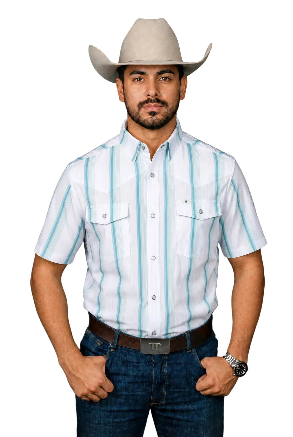 Ferrell "Tristan" Short Sleeve Men's Pearl Snap Shirt