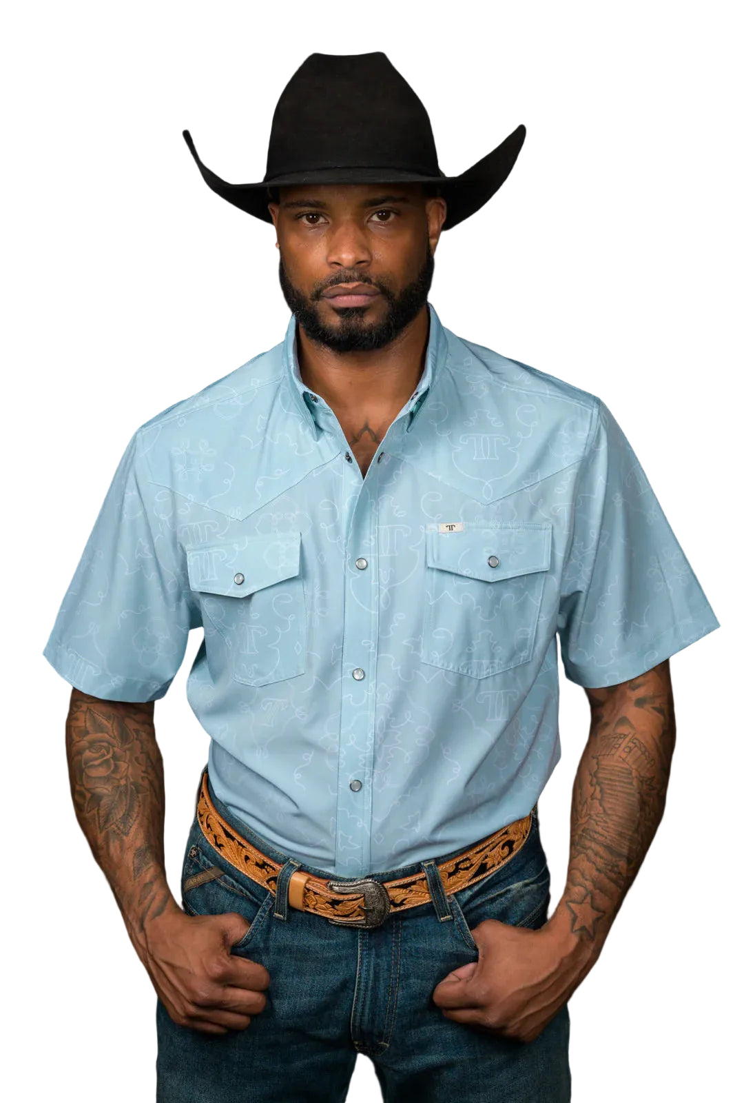 Ferrell "Carson" Short Sleeve Men's Pearl Snap Shirt