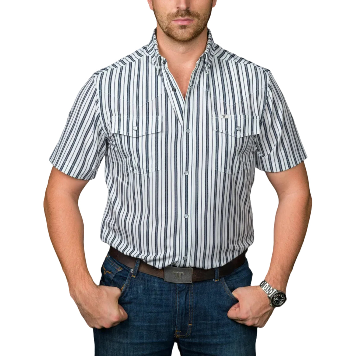 Ferrell "Jack" Short Sleeve Men's Pearl Snap Shirt
