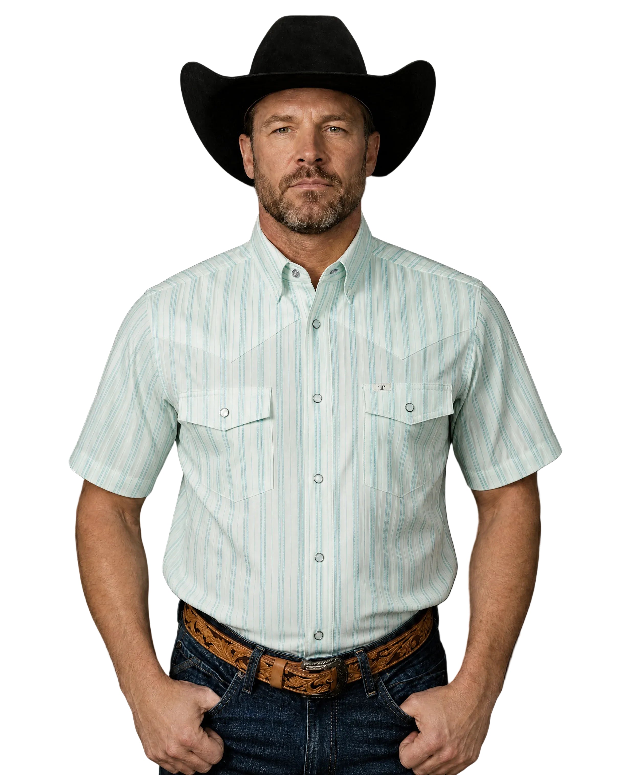 Ferrell "Jack" Short Sleeve Men's Pearl Snap Shirt