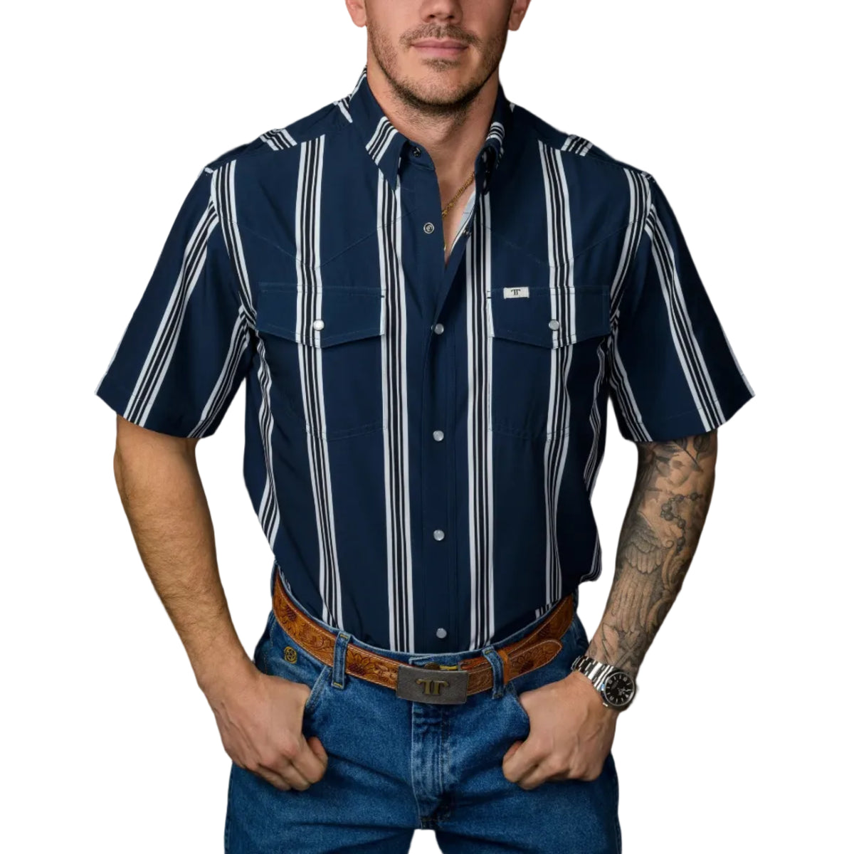 Ferrell "Hatfield" Short Sleeve Pearl Snap Shirt