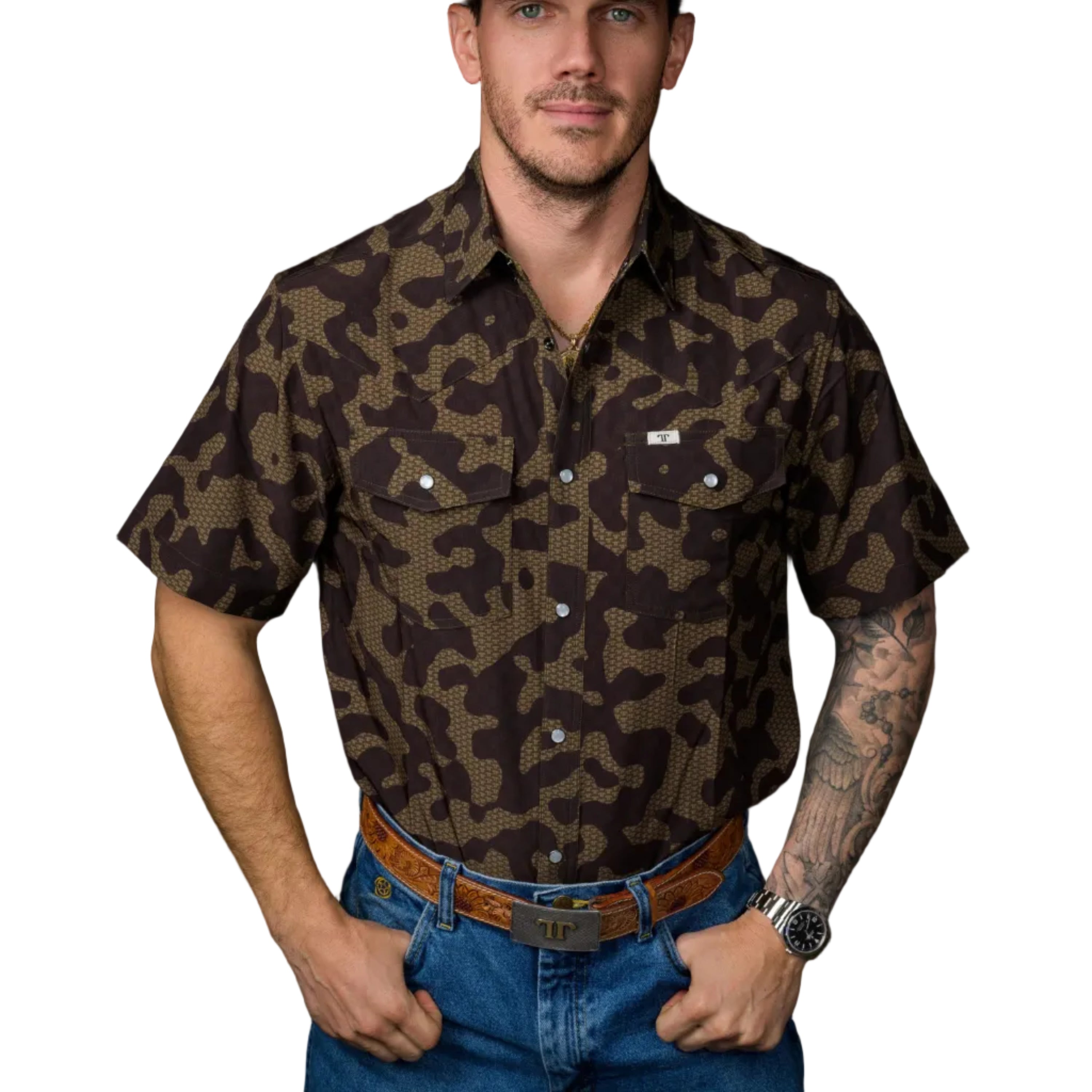 Ferrell "Gage" Short Sleeve Men's Pearl Snap Shirt