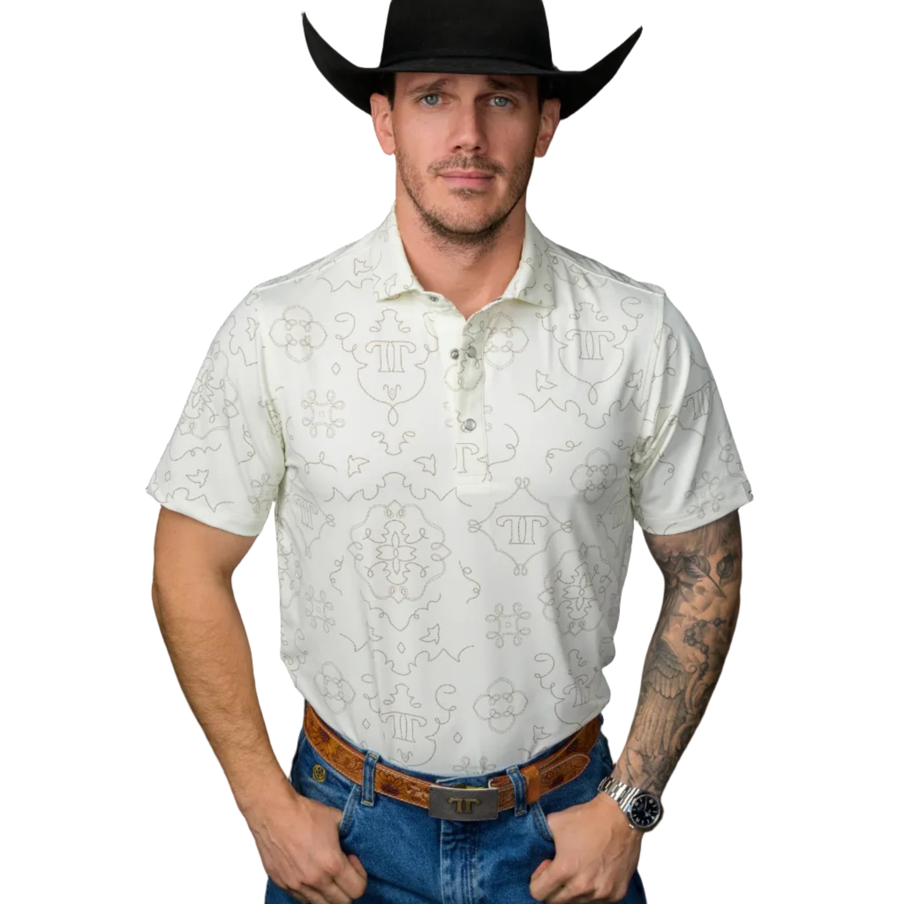 Ferrell "Carson" Men's Pearl Snap Polo Shirt