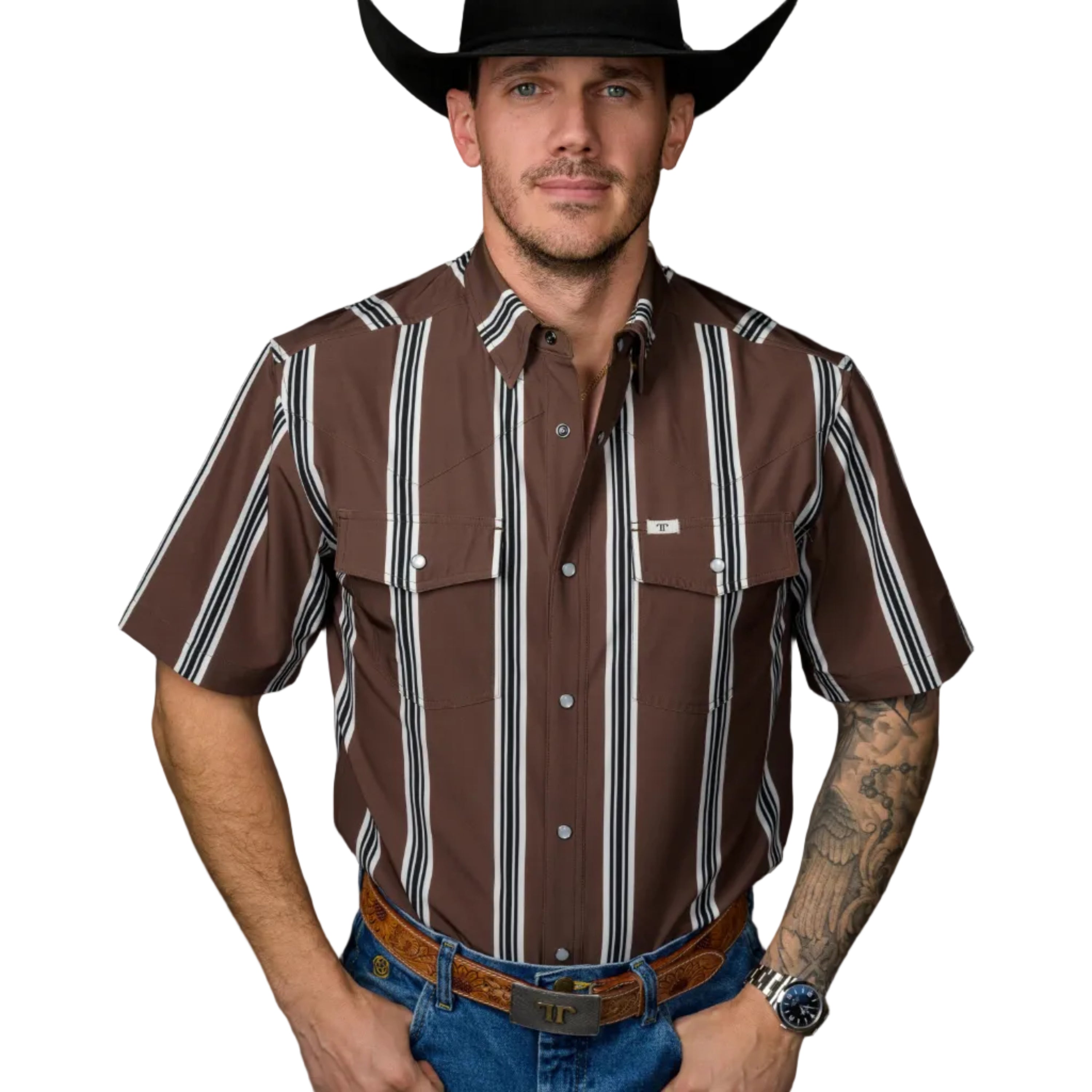 Ferrell "Hatfield" Short Sleeve Men's Pearl Snap Shirt