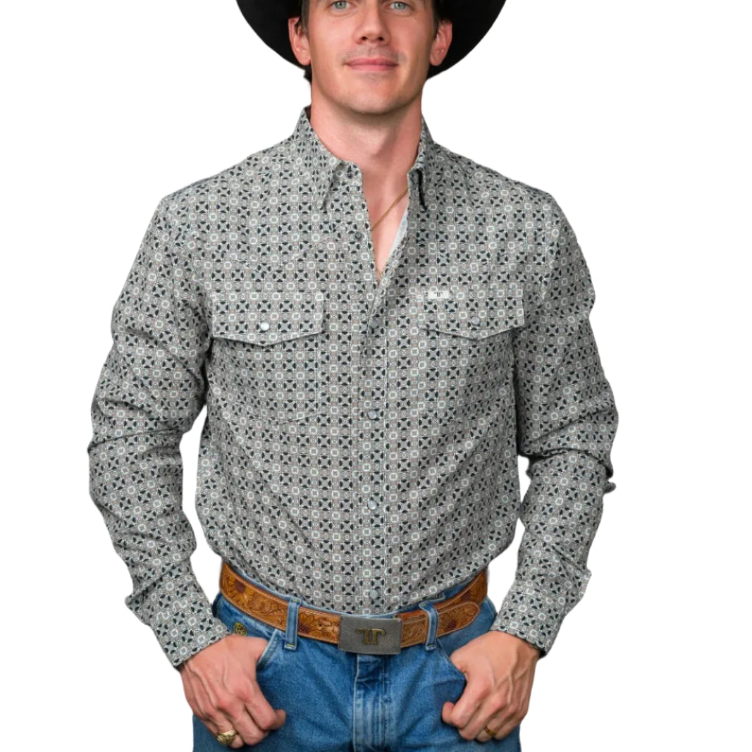 Ferrell "Sullivan" Long Sleeve Men's Pearl Snap Shirt