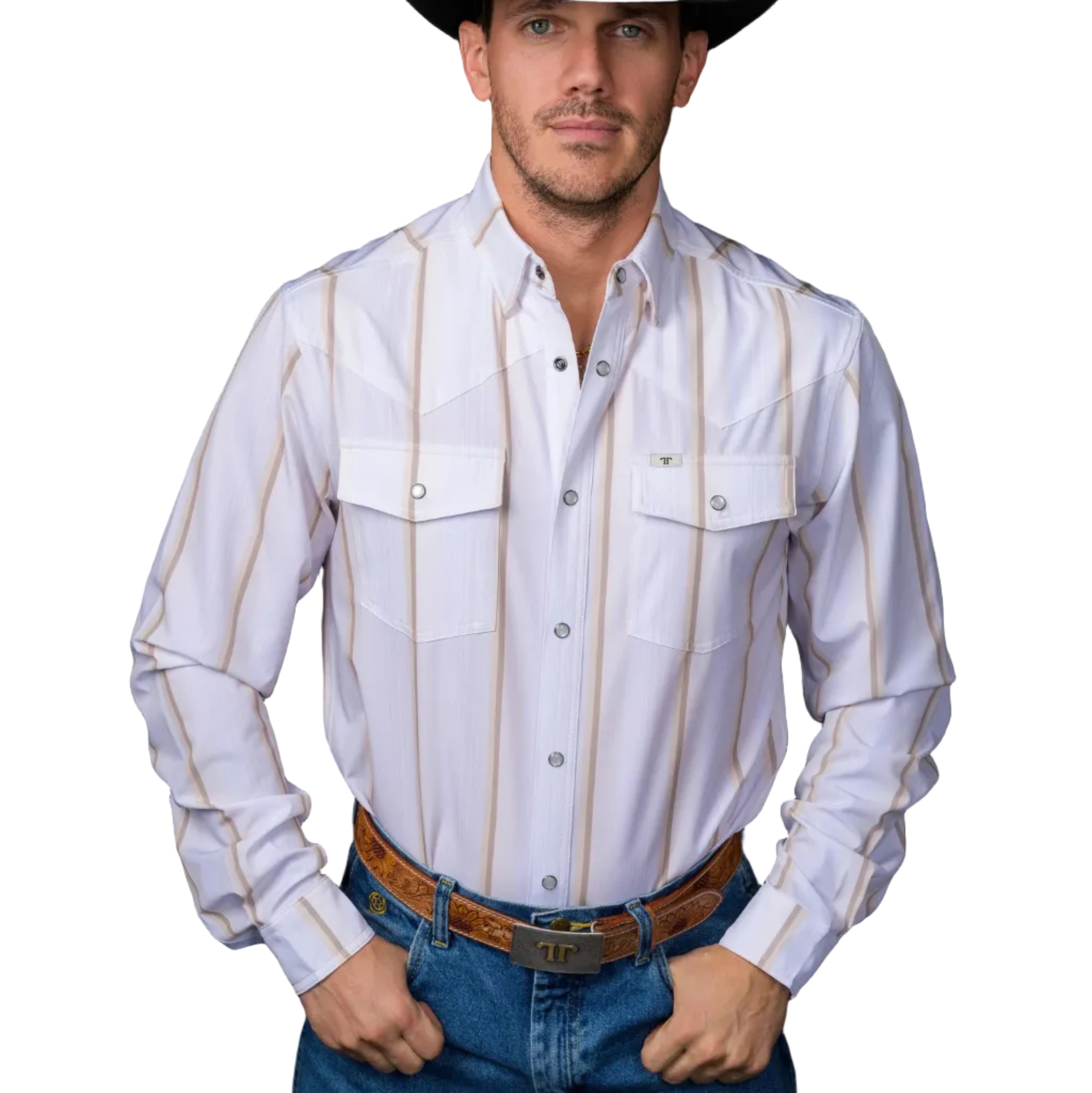 Ferrell "Tristan" Long Sleeve Men's Pearl Snap Shirt