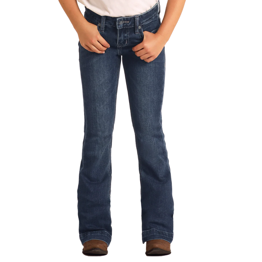 Rock & Roll Girl's Mid Rise Trouser Jean