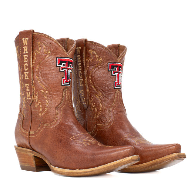 GameDay Texas Tech "Sarah" Tan Shortie Ladies Boot
