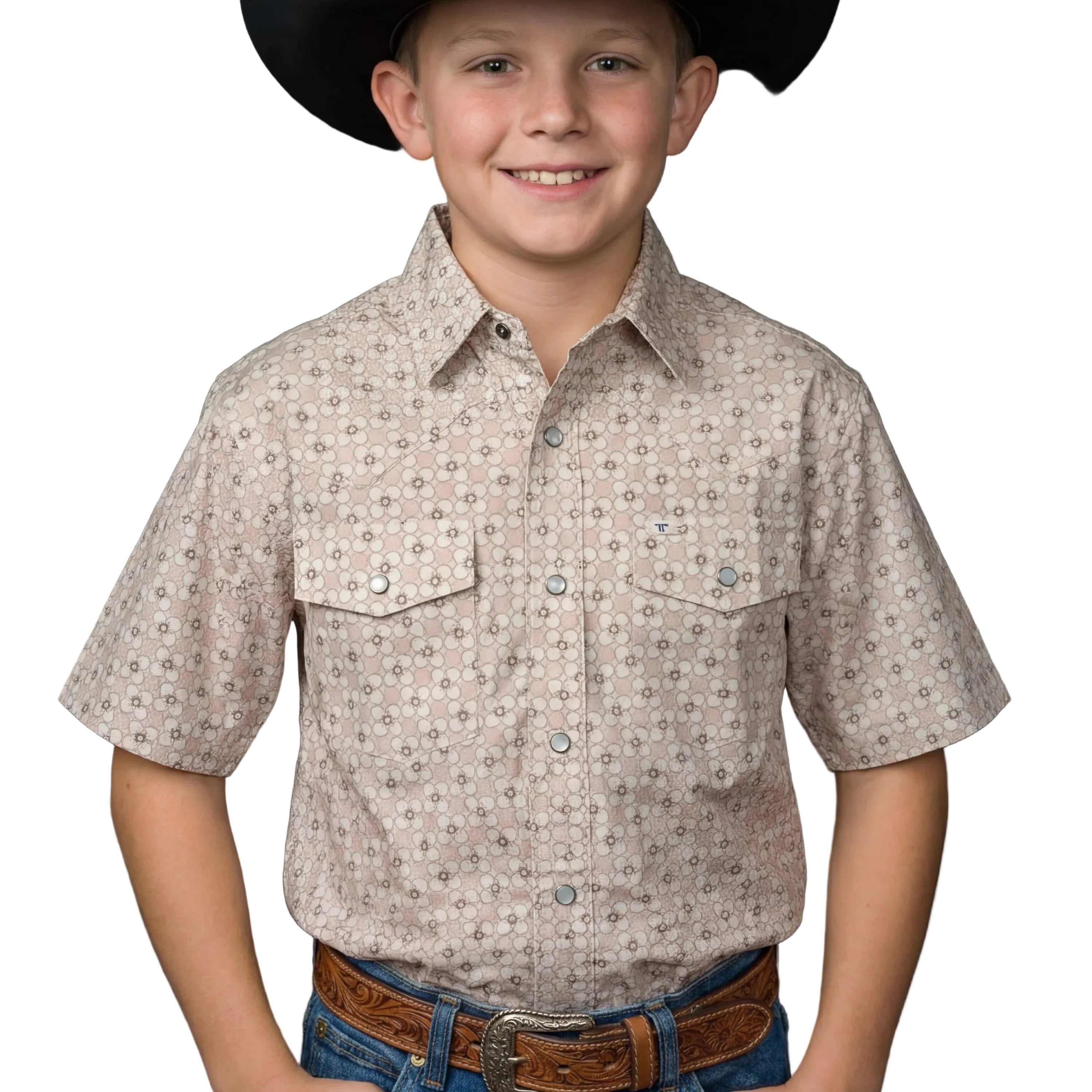 Ferrell "Callen" Short Sleeve Children's Pearl Snap Shirt
