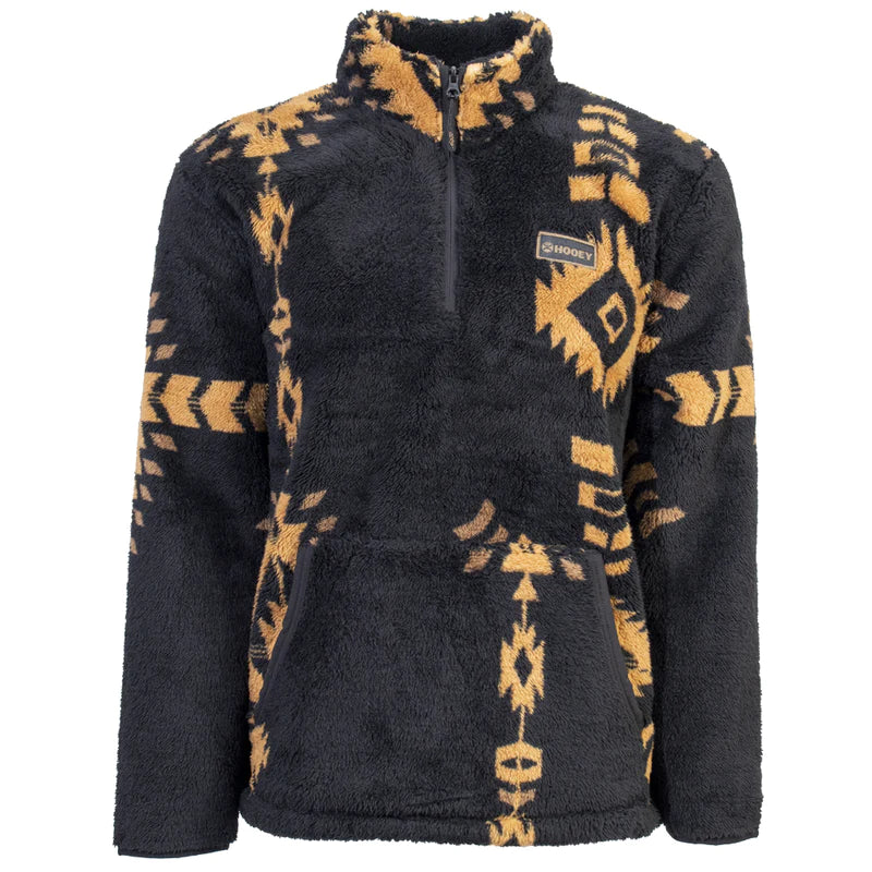 Hooey Youth Black Southwestern Fleece Pullover