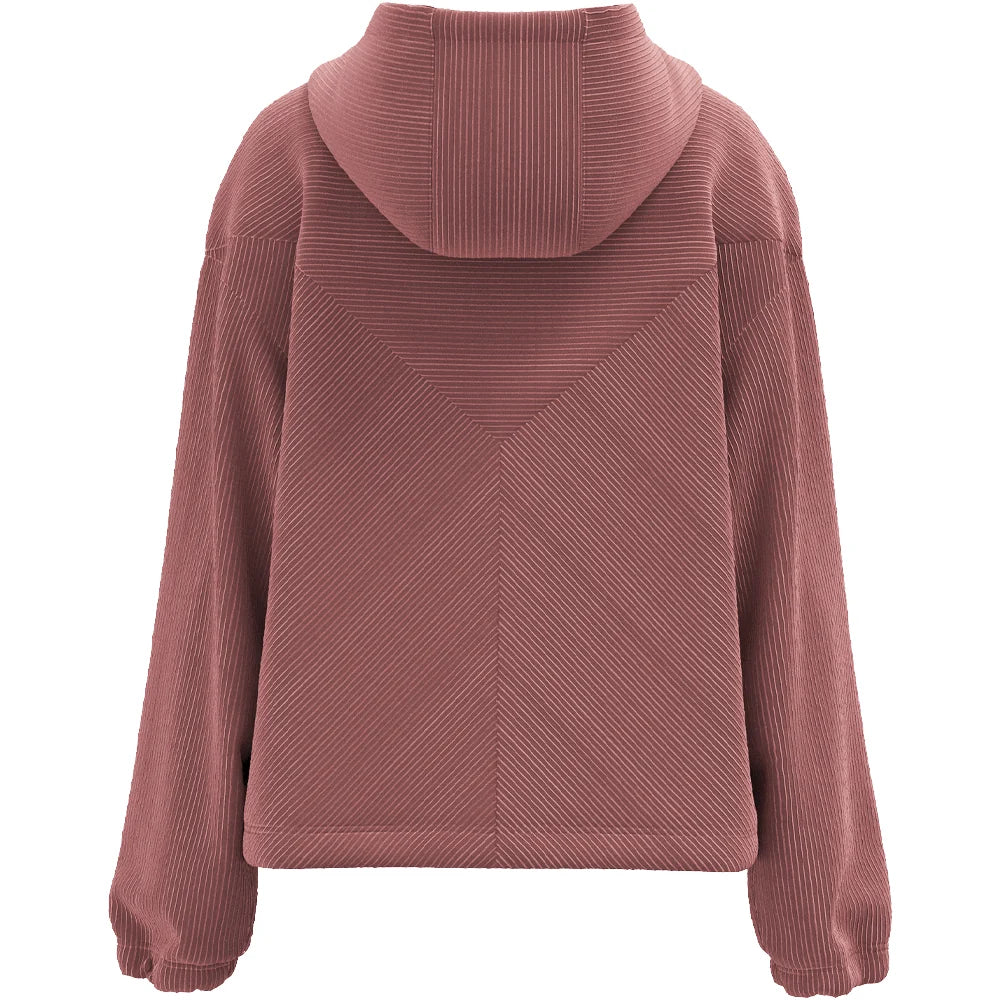 Hooey Cowgirl Corduroy Ladies' 1/4 Zip Hoodie