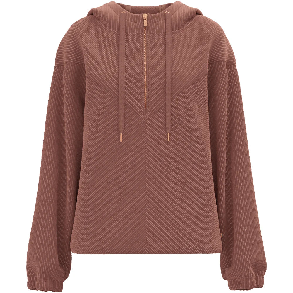 Hooey Cowgirl Corduroy Ladies' 1/4 Zip Hoodie