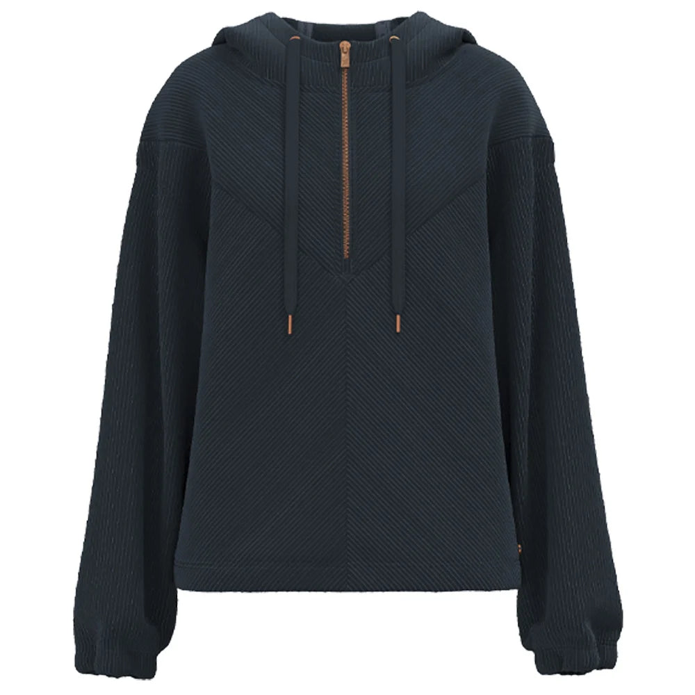 Hooey Cowgirl Corduroy Ladies' 1/4 Zip Hoodie