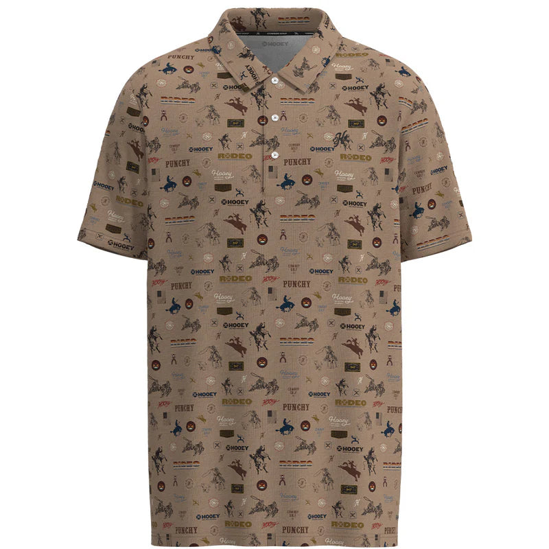 Hooey "The Weekender" Rodeo Print Men's Polo