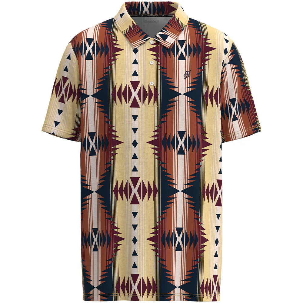 Hooey Red Aztec "the Weekender" Men's Polo