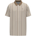 Hooey "The Weekender" Cream / Tan Striped Men's Polo
