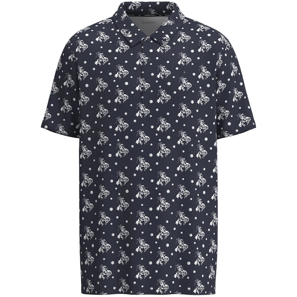 Hooey "The Weekender" Navy/ White Men's Polo