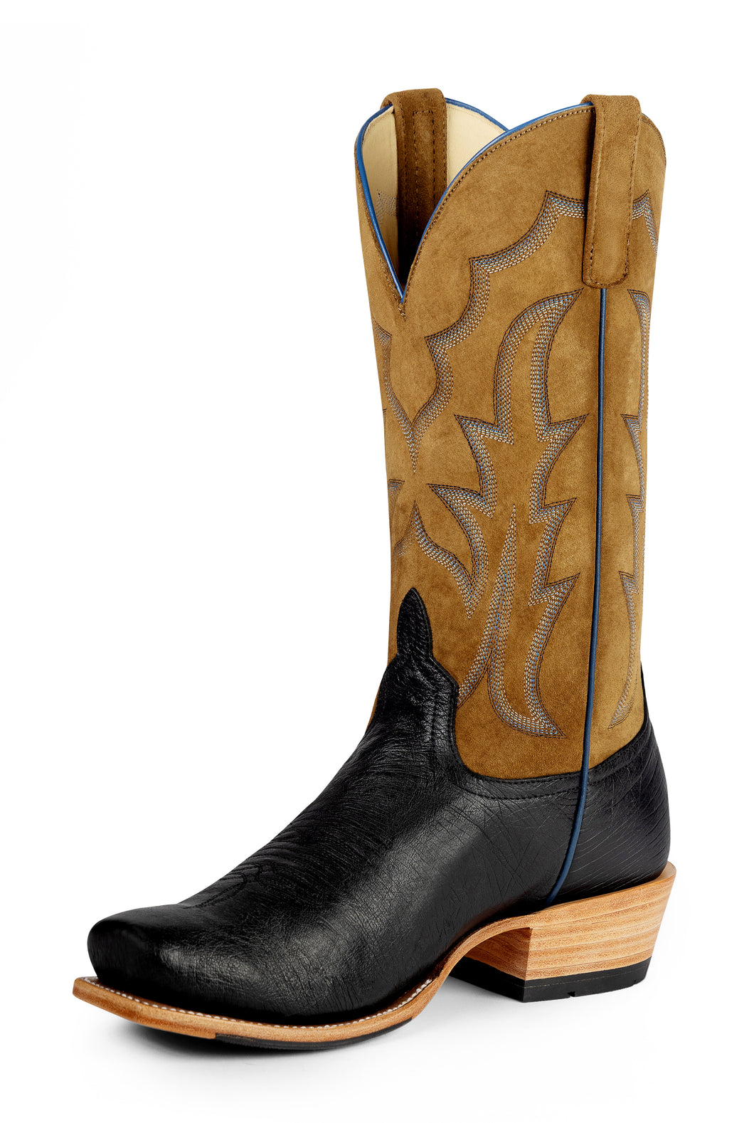 Horsepower Top Hand Black Smooth Ostrich Men's Boot
