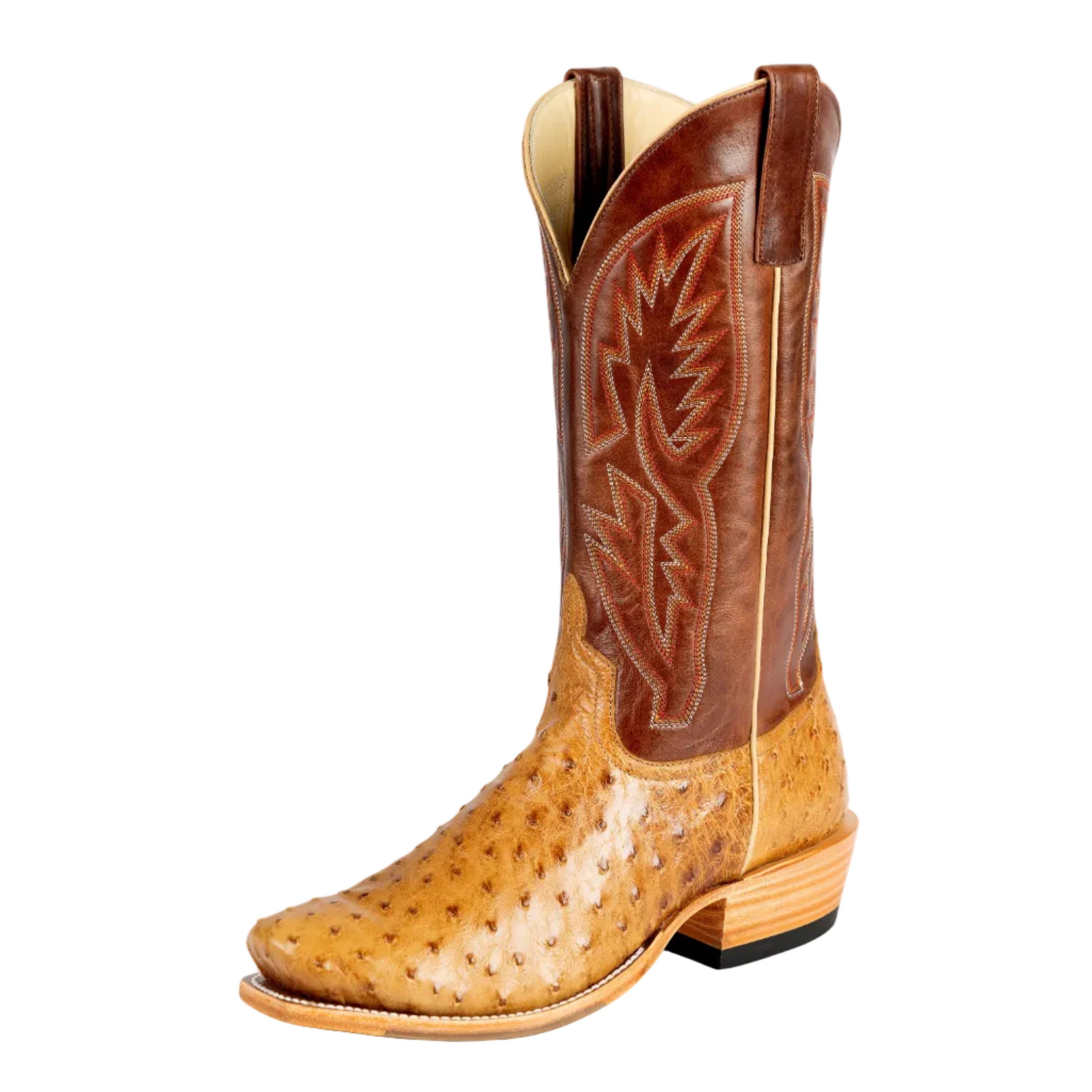 Horsepower Top Hand Antique Saddle Full Quill Ostrich Men's Boot