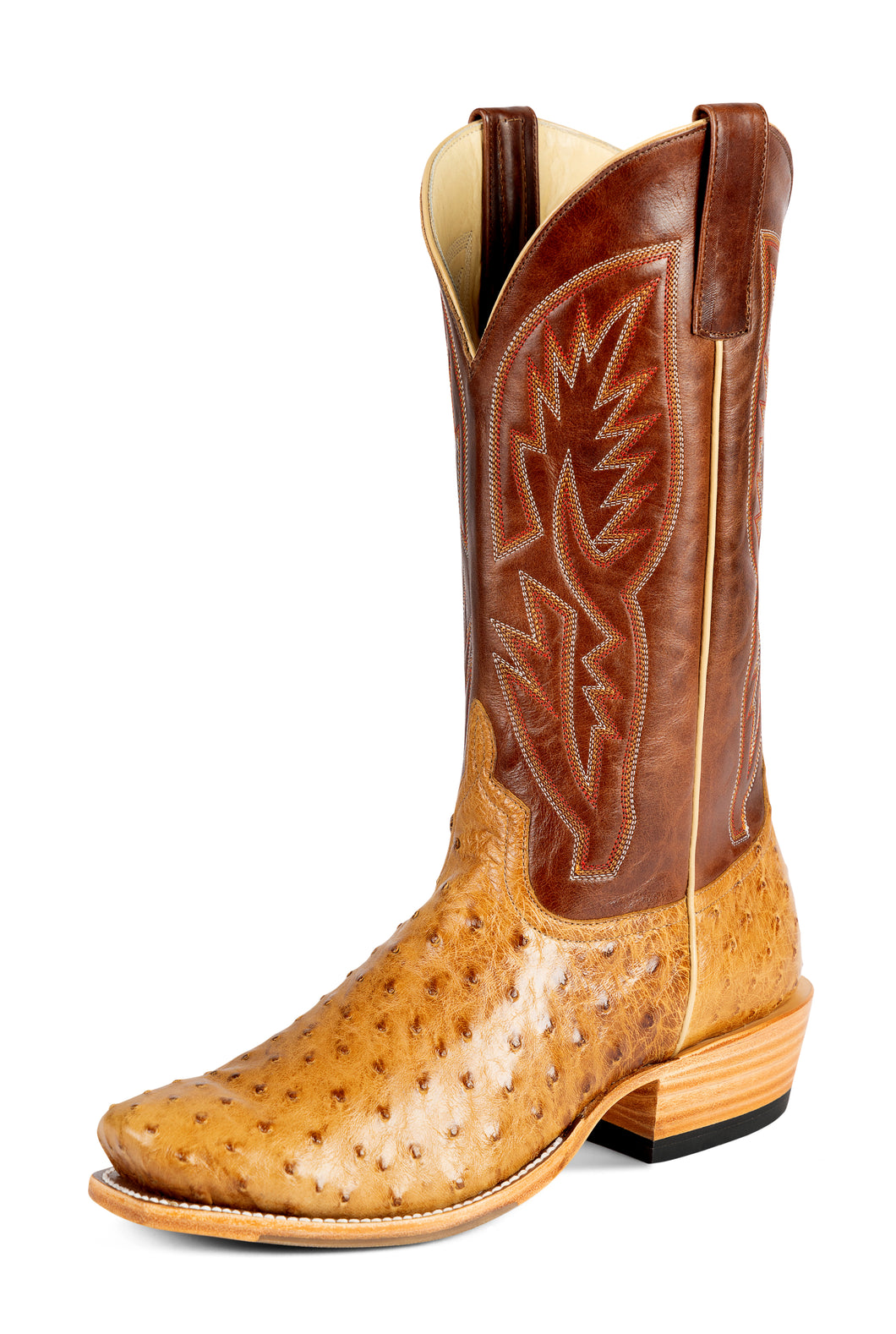 Horsepower Top Hand Antique Saddle Full Quill Ostrich Men's Boot