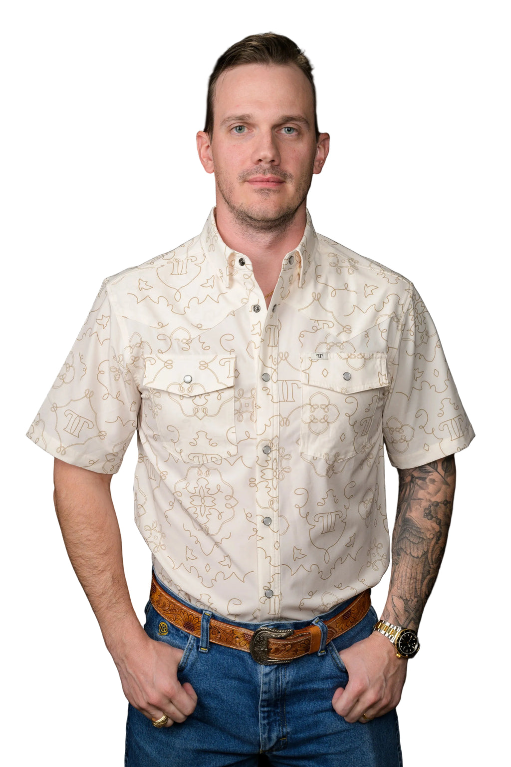 Ferrell "Carson" Short Sleeve Men's Pearl Snap Shirt
