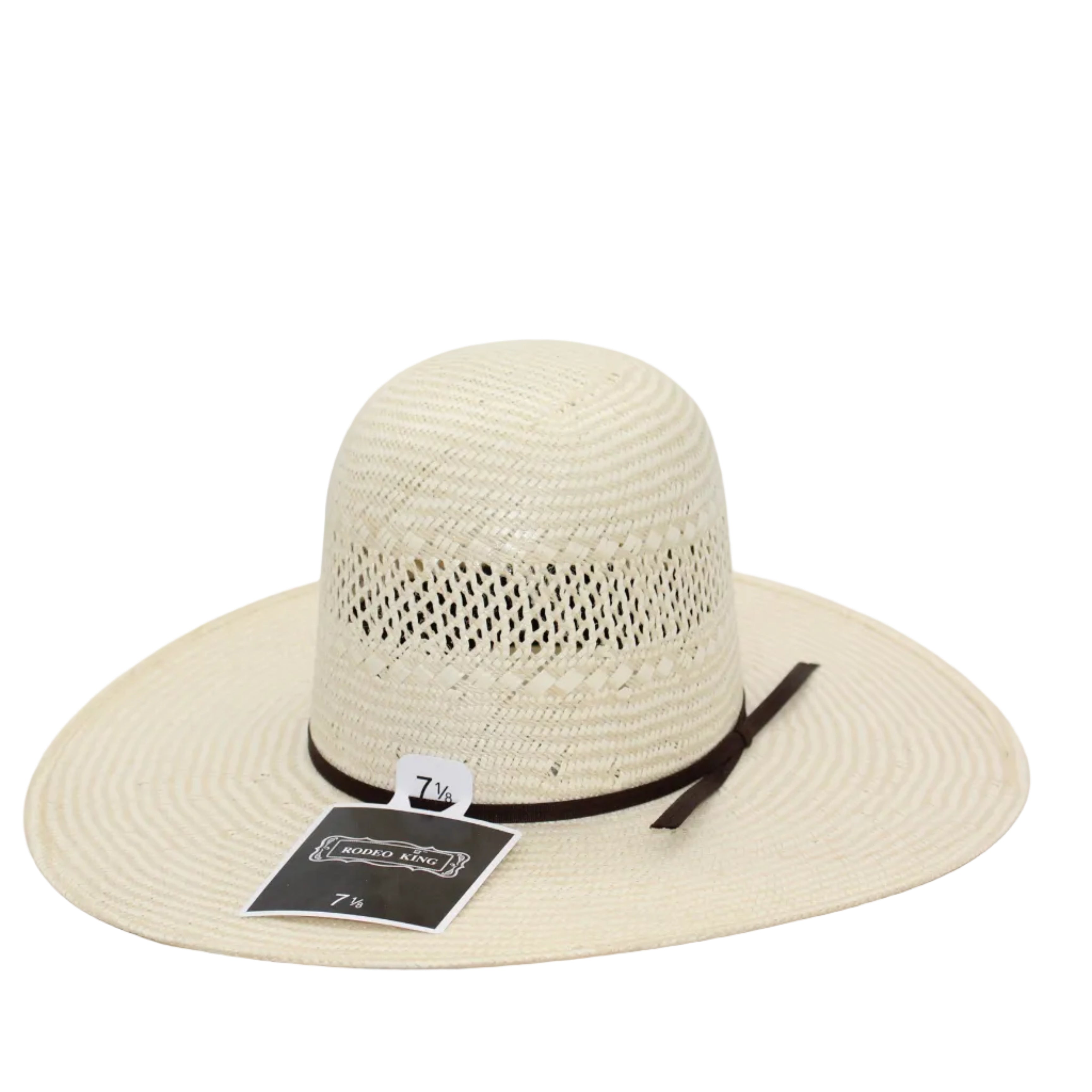 Rodeo King Open Crown Straw Hat