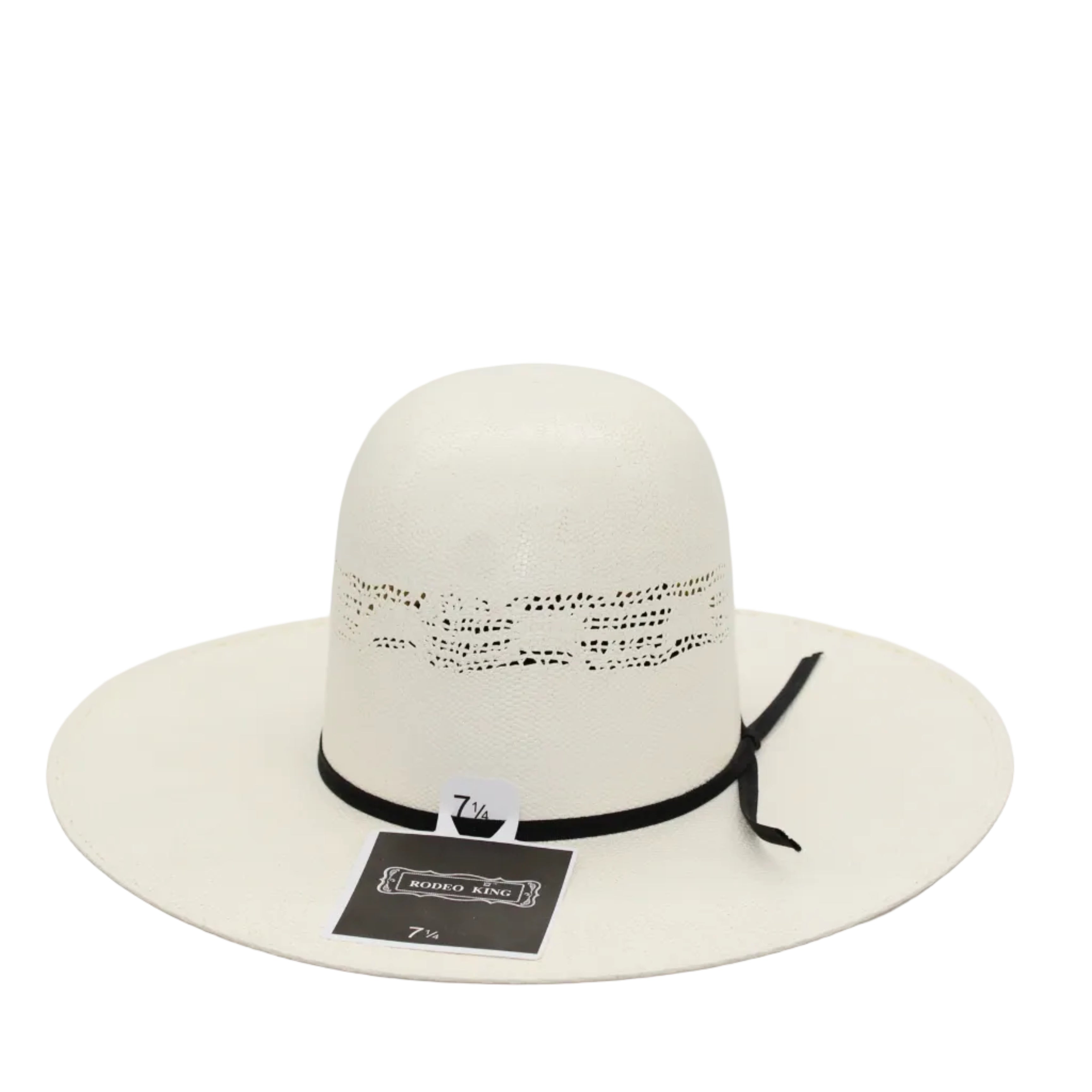 Rodeo King Open Crown Bangora Straw Hat